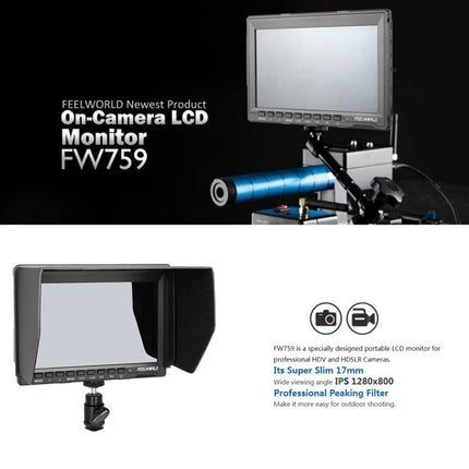 FEELWORLD FW759 1280x800 7 inch IPS Screen Ultra-thin HD Camera Field Monitor-garmade.com