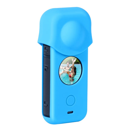 Full Body Dust-proof Silicone Protective Case for Insta360 ONE X2(Blue)-garmade.com