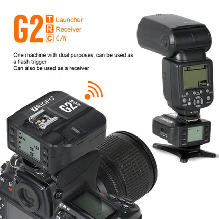 TRIOPO G2 Wireless Flash Trigger 2.4G Receiving / Transmitting Dual Purpose TTL High-speed Trigger for Nikon Camera-garmade.com