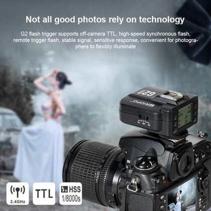 TRIOPO G2 Wireless Flash Trigger 2.4G Receiving / Transmitting Dual Purpose TTL High-speed Trigger for Nikon Camera-garmade.com