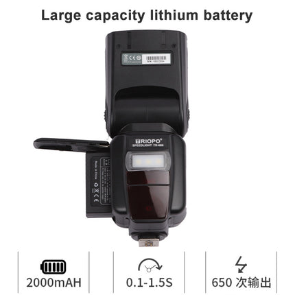 Triopo TR-666 2000mAh 2.4G Wireless Dual TTL Mode Flash Speedlite for Canon / Nikon DSLR Cameras-garmade.com