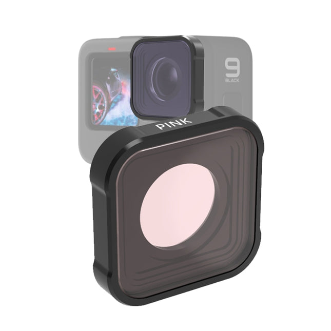 JSR KB Series Diving Color Lens Filter for GoPro HERO10 Black / HERO9 Black(Pink)-garmade.com