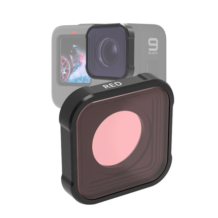 JSR KB Series Diving Color Lens Filter for GoPro HERO10 Black / HERO9 Black(Red)-garmade.com