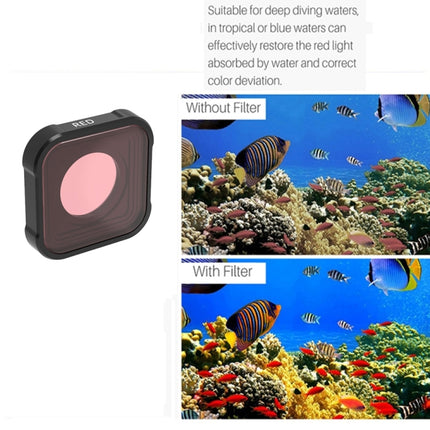 JSR KB Series Diving Color Lens Filter for GoPro HERO10 Black / HERO9 Black(Red)-garmade.com