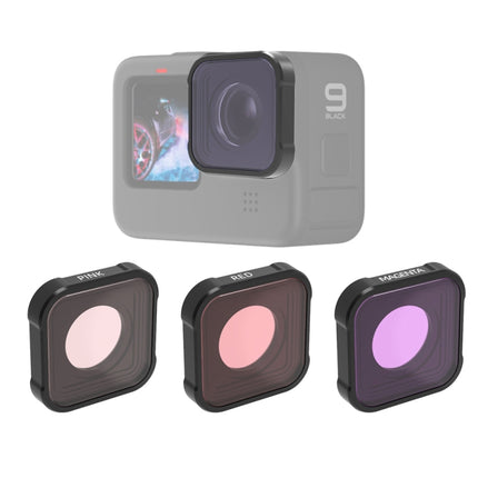 JSR KB Series Diving (Red Magenta Pink) Color Lens Filter for GoPro HERO10 Black / HERO9 Black-garmade.com
