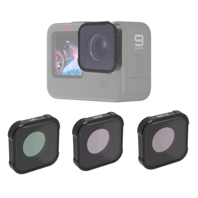 JSR KB Series CPL+ND8+ND16 Lens Filter for GoPro HERO10 Black / HERO9 Black-garmade.com