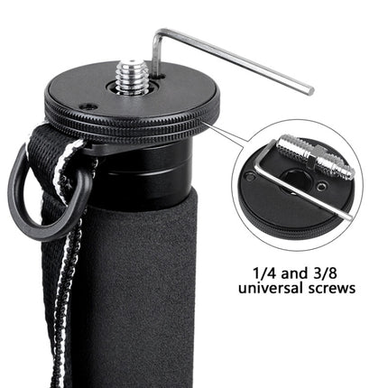 BEXIN MAS285 Portable Travel Outdoor DSLR Camera Aluminum Alloy Monopod Holder(Black)-garmade.com