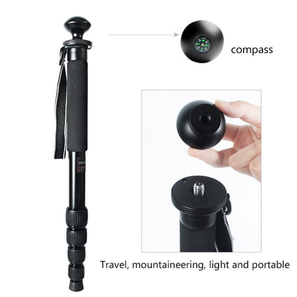 BEXIN MAS325 Portable Travel Outdoor DSLR Camera Aluminum Alloy Monopod Holder(Black)-garmade.com