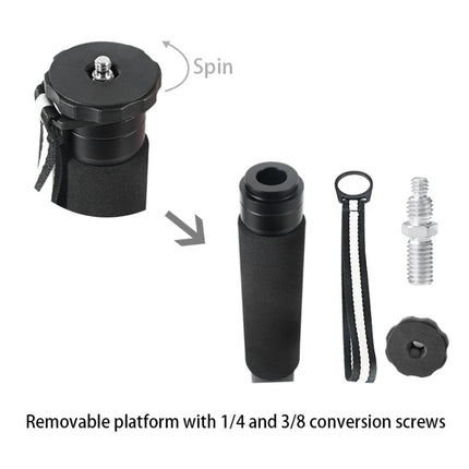 BEXIN P306C Portable Travel Outdoor DSLR Camera Carbon Fiber Monopod Holder (Black)-garmade.com