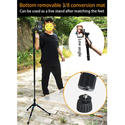 BEXIN P308B Portable Travel Outdoor DSLR Camera Aluminum Alloy Monopod Holder (Black)-garmade.com