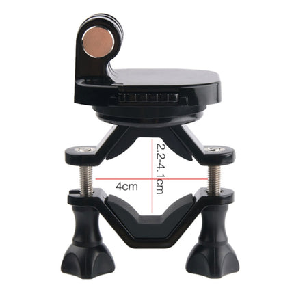 GP433 Bicycle Motorcycle Handlebar Mount for GoPro HERO10 Black / HERO9 Black / HERO8 Black /7 /6 /5 /5 Session /4 Session /4 /3+ /3 /2 /1 /Fusion, DJI Osmo Action, Xiaoyi and Other Action Cameras(Black)-garmade.com