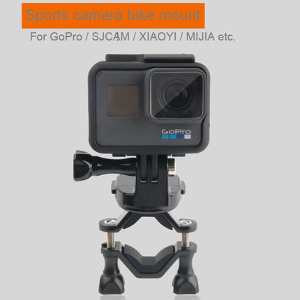 GP433 Bicycle Motorcycle Handlebar Mount for GoPro HERO10 Black / HERO9 Black / HERO8 Black /7 /6 /5 /5 Session /4 Session /4 /3+ /3 /2 /1 /Fusion, DJI Osmo Action, Xiaoyi and Other Action Cameras(Black)-garmade.com