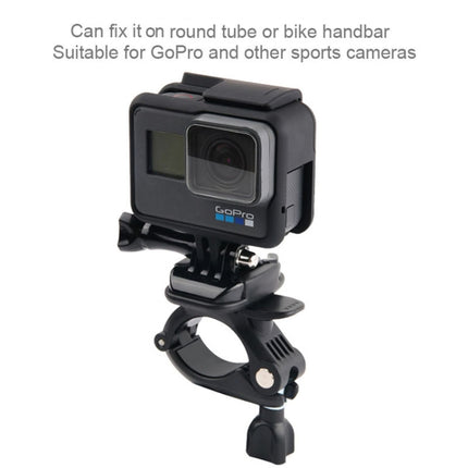 GP435 Small Size Bicycle Motorcycle Handlebar Fixing Mount for GoPro HERO10 Black / HERO9 Black / HERO8 Black /7 /6 /5 /5 Session /4 Session /4 /3+ /3 /2 /1, DJI Osmo Action, Xiaoyi and Other Action Cameras(Black)-garmade.com