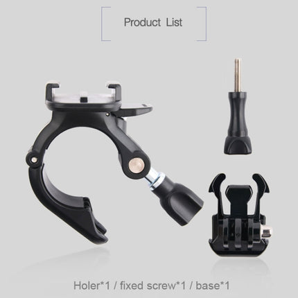 GP435 Small Size Bicycle Motorcycle Handlebar Fixing Mount for GoPro HERO10 Black / HERO9 Black / HERO8 Black /7 /6 /5 /5 Session /4 Session /4 /3+ /3 /2 /1, DJI Osmo Action, Xiaoyi and Other Action Cameras(Black)-garmade.com