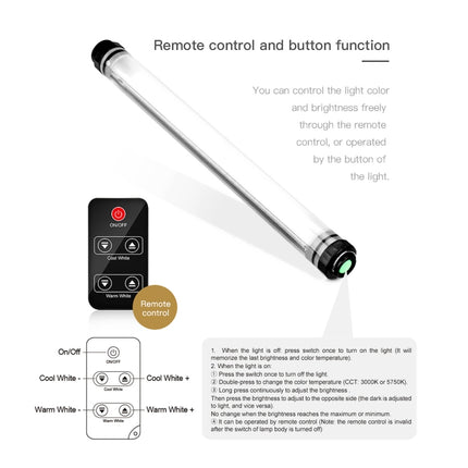 LUXCeO P7 Dual Color Temperature Photo LED Stick Video Light Waterproof Handheld LED Fill Light with Remote Control-garmade.com