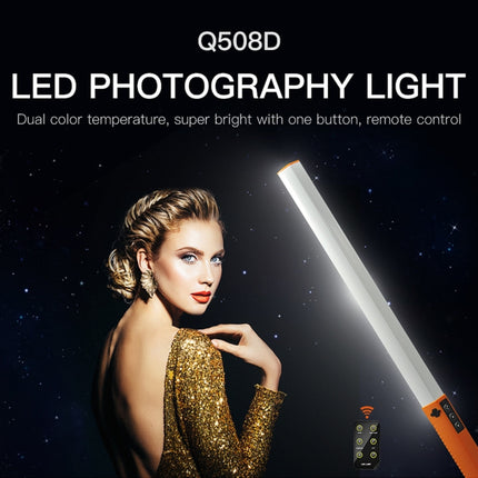 LUXCeO Q508D Dual Color Temperature Photo LED Stick Video Light Handheld LED Fill Light Flash Lighting Lamp(Orange)-garmade.com
