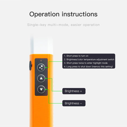 LUXCeO Q508D Dual Color Temperature Photo LED Stick Video Light Handheld LED Fill Light Flash Lighting Lamp(Orange)-garmade.com