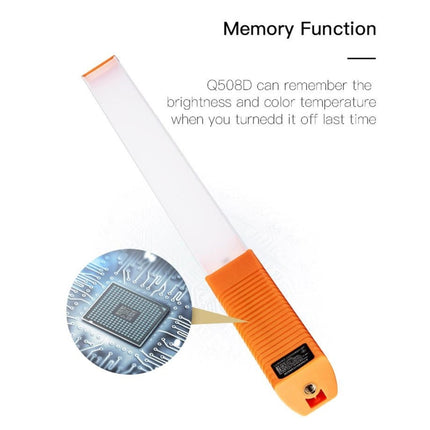 LUXCeO Q508D Dual Color Temperature Photo LED Stick Video Light Handheld LED Fill Light Flash Lighting Lamp(Orange)-garmade.com
