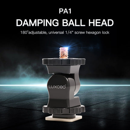 LUXCeO PA1 Camera Universal Hot Shoe Holder Damping Ball-Head Bracket (Black)-garmade.com