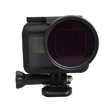 For GoPro HERO5 Sport Action Camera Proffesional 52mm Lens Filter(CPL + UV + ND8 + ND2 + Star 8 + Red + Yellow + FLD / Purple) & Waterproof Housing Case Adapter Ring-garmade.com