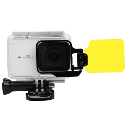For Xiaomi Xiaoyi Yi II 4K Sport Action Camera Proffesional Foldable Waterproof Colorized Lens Filter with Hexangular Spanner(Yellow)-garmade.com