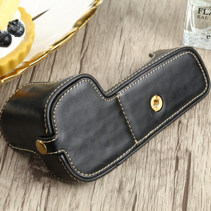 1/4 inch Thread PU Leather Camera Half Case Base for Canon EOS 90D (Black)-garmade.com