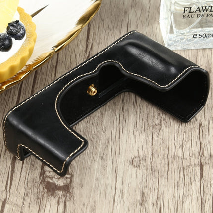 1/4 inch Thread PU Leather Camera Half Case Base for FUJIFILM XE4 (Black)-garmade.com