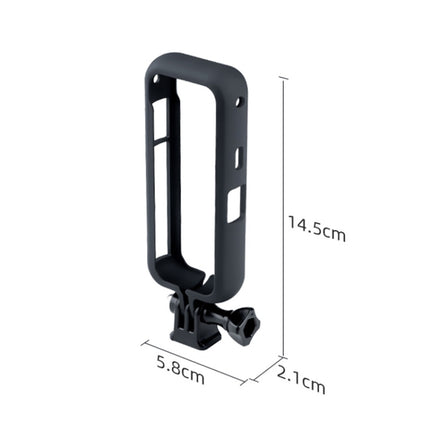 PC Plastic Protective Frame Mount Cage with Tripod Base Adapter for Insta360 One X2(Black)-garmade.com
