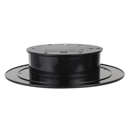 25cm 360 Degree Electric Rotating Mirror Surface Turntable Display Stand Video Shooting Props Turntable for Photography, Load 3kg, Powered by Battery(Black)-garmade.com