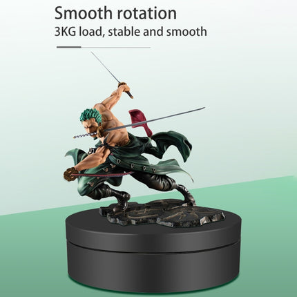 12cm 360 Degree Rotating Turntable Mirror Electric Display Stand Video Shooting Props Turntable, Load: 3kg (Gold)-garmade.com