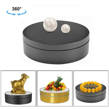 12cm 360 Degree Rotating Turntable Matte Electric Display Stand Video Shooting Props Turntable, Load: 3kg (Black)-garmade.com