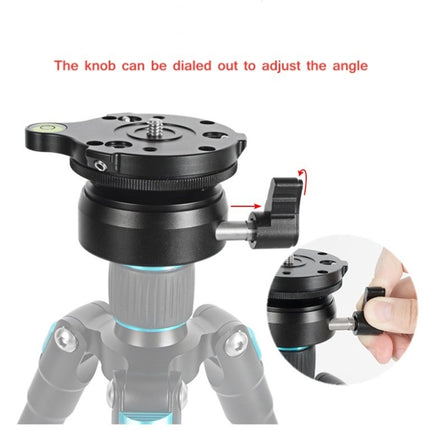 BEXIN DY-60N 3/8 inch Thread Dome Professional Tripod Leveling 360 Degree Panorama Head Base with Bubble Level & 3/8 inch Screw Adapter-garmade.com