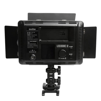 Godox LEC308C II 308LEDs Dimmable Photography Light 860LUX Professional Vlogging Video & Photo Studio Light for Canon / Nikon DSLR Cameras (Black)-garmade.com