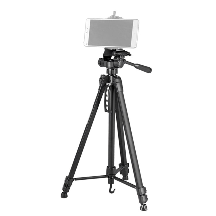 WeiFeng WT-3560 3-Section Folding Legs Live Broadcast Aluminum Alloy Tripod Mount (Black)-garmade.com