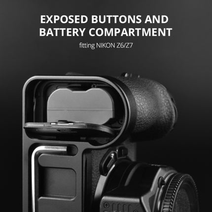 YELANGU CL7 Camera Expansion Board Base L Plate for Nikon Z6 / Z7(Black)-garmade.com