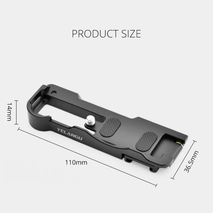 YELANGU CL12 Camera Expansion Board Base L Plate for Sony ZV-1 (Black)-garmade.com