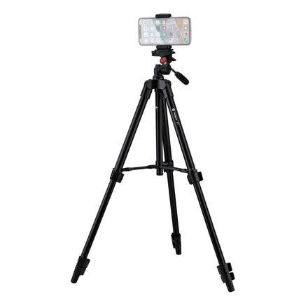 Fotopro X1 4-Section Folding Legs Tripod Mount with U-Shape Three-Dimensional Tripod Head & Phone Clamp for DSLR & Digital Camera, Adjustable Height: 39-122.5cm (Black)-garmade.com