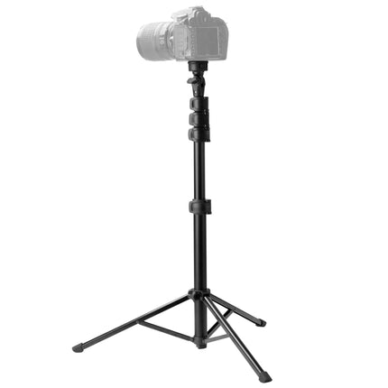 Fotopro TL-960 Foldable 5 Sections 1.56m Height Tripod Mount Holder for Vlogging Video Light Live Broadcast Kits (Black)-garmade.com