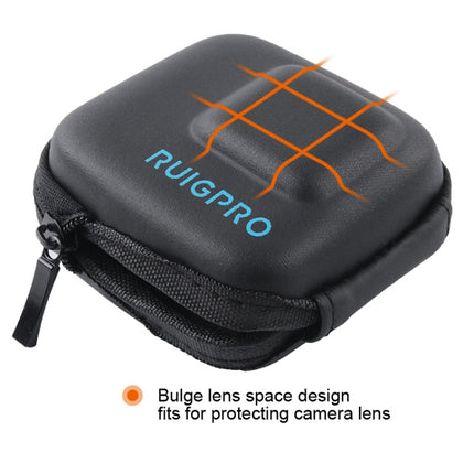 RUIGPRO Super Mini EVA Storage Protective Case Box for GoPro HERO10 Black / HERO9 Black / HERO8 Black /7 /6 /5(Black)-garmade.com