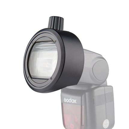 Godox S-R1 Flash Speedlite Round Shape Adapter for Godox TT685 / V860II / V350 / TT600(Black)-garmade.com