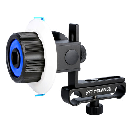 YELANGU F0 Camera Follow Focus with Gear Ring Belt for Canon / Nikon / Video Cameras / DSLR Cameras (Blue)-garmade.com