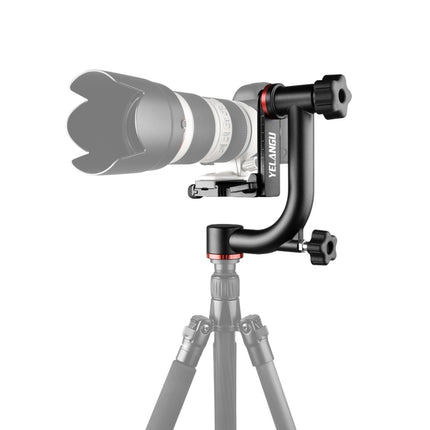 YELANGU A201 360 Degree Horizontal Gimbal Tripod Head for DV and SLR Cameras (Black)-garmade.com