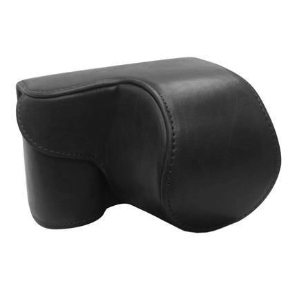 Full Body Camera PU Leather Case Bag for Sony ZV-E10 (Black)-garmade.com