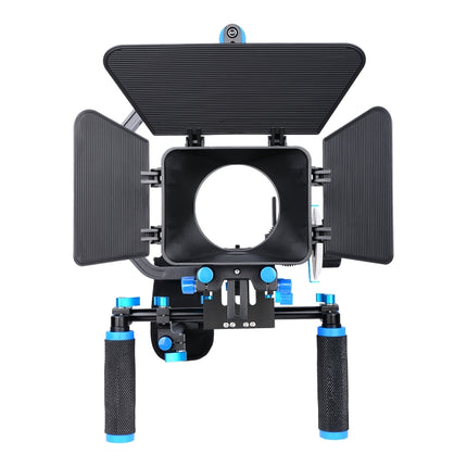 YELANGU D102 Dual-Handle Camera Shoulder Rig Mount Kit with Matte Box & Follow Focus-garmade.com