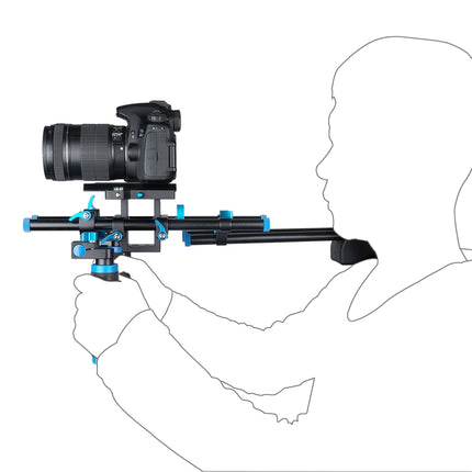 YELANGU D202 Dual-Handle Camera Shoulder Rigs Mount Kits-garmade.com