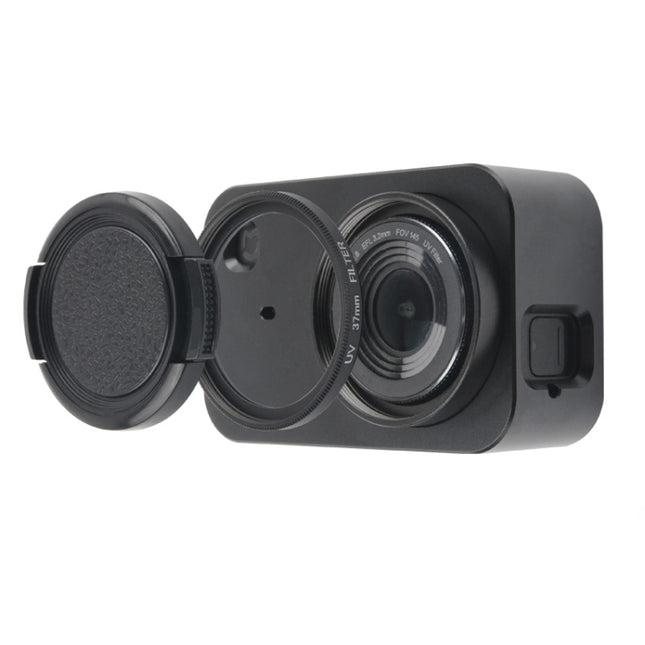 Housing Shell Aluminum Alloy Protective Cage with 37mm Filter Lens & Lens Cap & Screw for Xiaomi Mijia Small Camera (Black)-garmade.com