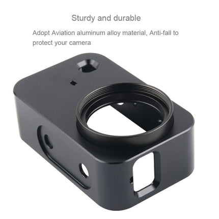 Housing Shell Aluminum Alloy Protective Cage with 37mm Filter Lens & Lens Cap & Screw for Xiaomi Mijia Small Camera (Black)-garmade.com
