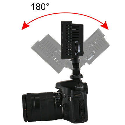 HD-160 White Light LED Video Light on-Camera Photography Lighting Fill Light for Canon, Nikon, DSLR Camera with 3 Filter Plates-garmade.com