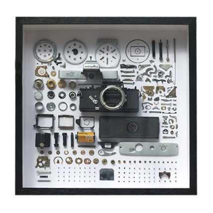 Non-Working Display 3D Mechanical Film Camera Square Photo Frame Mounting Disassemble Specimen Frame, Model: Style 5, Random Camera Model Delivery-garmade.com