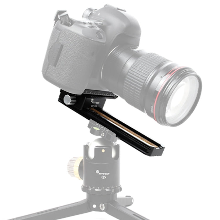 FITTEST 180mm Precision Aluminium 2-way Macro Rail Slider Tripod Head Quick Release Plate Holder-garmade.com